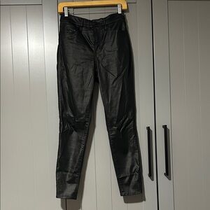 Black Faux Leather Pants